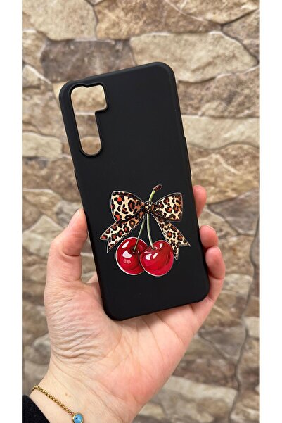 Vip Case Oppo A91 Compatible Cherry Bow Leopard Printed Pack Silicone Shock-A...