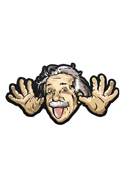 MegaSticker ملصق نانيك ألبرت أينشتاين للسيارة، والدراجة النارية، والخوذة، وال...