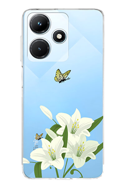 FLAMENKO حافظة هاتف شفافة متوافقة مع هاتف Infinix Hot 30i باللون الأبيض Zamba...