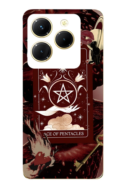 FLAMENKO حافظة هاتف شفافة متوافقة مع إنفينيكس هوت 40i منقوش