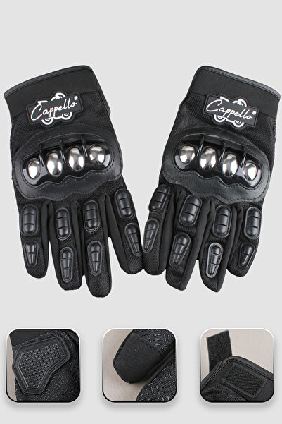 cappello Motorcycle Gloves with Palm Protection Touchscreen Finger Biker Glov...