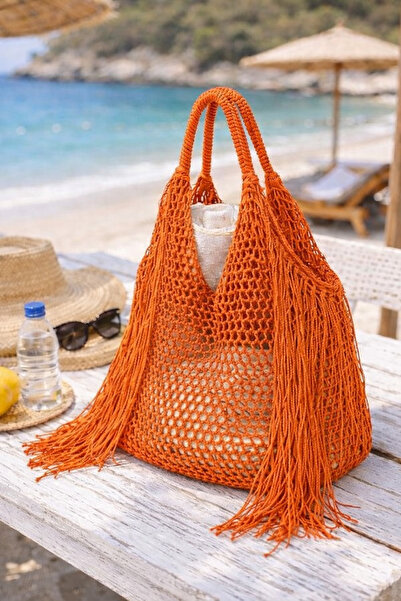 BAGS حقيبة شاطئ من القش