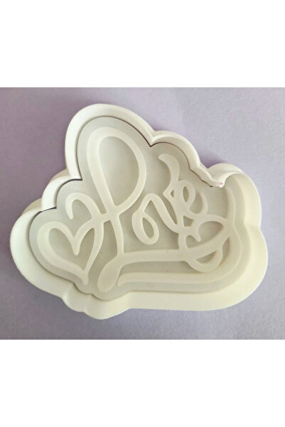 Onflow قالب كعك مكتوب عليه الحب - متوافق مع عجينة السكر والفوندان