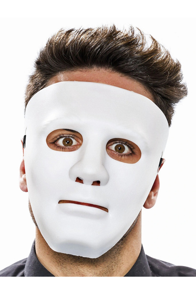 Skygo White Color Hip Hop Anonymous Jabbawockeez Dance Mask 18x19 cm