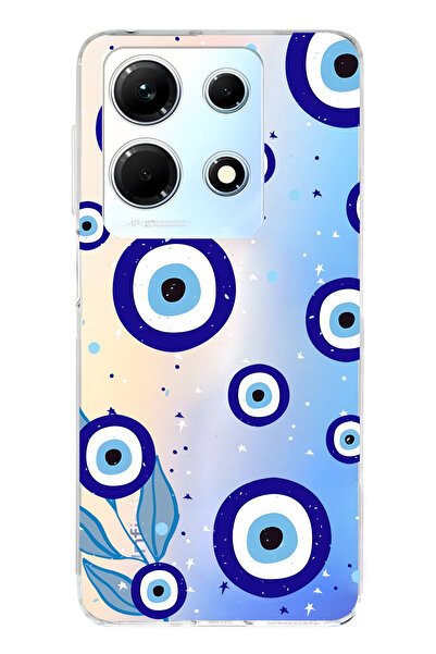 FLAMENKO حافظة هاتف شفافة متوافقة مع هاتف Infinix Note 30 من Night Nazar منقوش