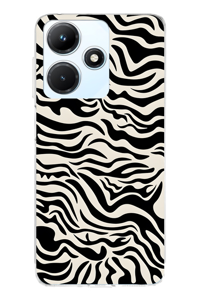 FLAMENKO حافظة هاتف إنفينيكس هوت 30i متوافقة مع زيبيرا منقوش شفافة