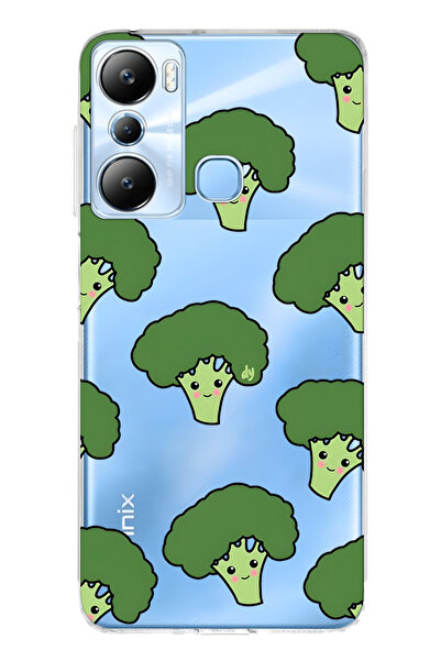 FLAMENKO حافظة هاتف شفافة لطيفة من نوع Infinix Hot 20i متوافقة مع هاتف Brokol...