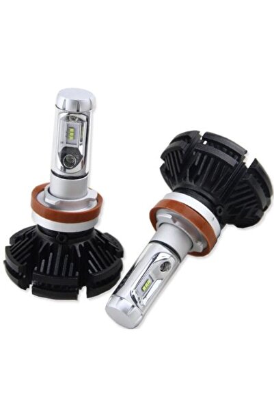 Ruan Set 2 becuri LED auto X3 H4 cu doua faze putere 50W 6000 lumeni temperat...