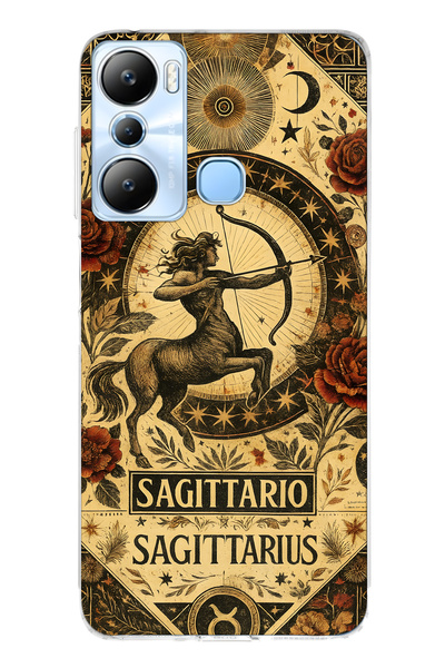 FLAMENKO حافظة هاتف شفافة متوافقة مع هاتف Infinix Hot 20i من نوع Yay Burcu منقوش