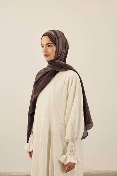 Modakaşmir Linevera Pattern Bamboo Shawl