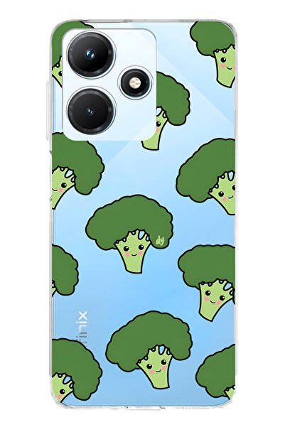 FLAMENKO حافظة هاتف شفافة لطيفة من نوع Infinix Hot 30i متوافقة مع هاتف Brokol...