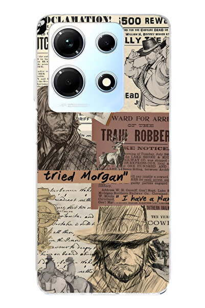 FLAMENKO حافظة هاتف إنفينيكس نوت 30 متوافقة مع ويسترن منقوش شفافة