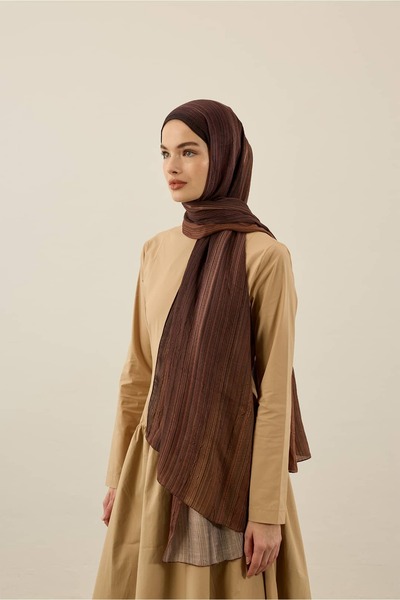 Modakaşmir Linevera Pattern Bamboo Shawl