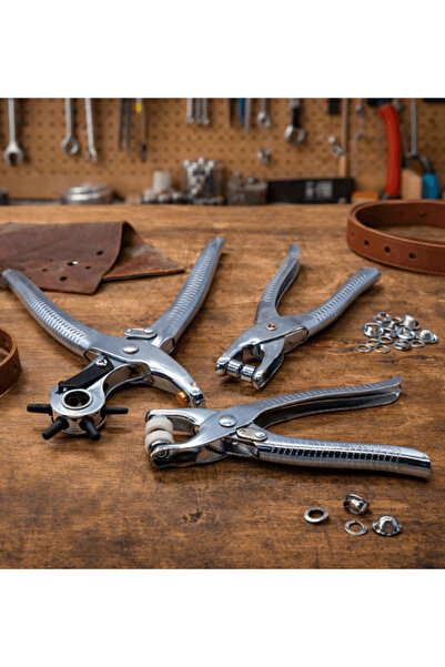 dm dikişmarket Kemer Delgi Aparatı ve Kuşgözü Aparatları 3'lü SET