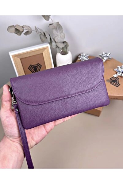 Fil Deri Genuine Leather Magnet Multi-Compartment Women's Bag Wallet 2135