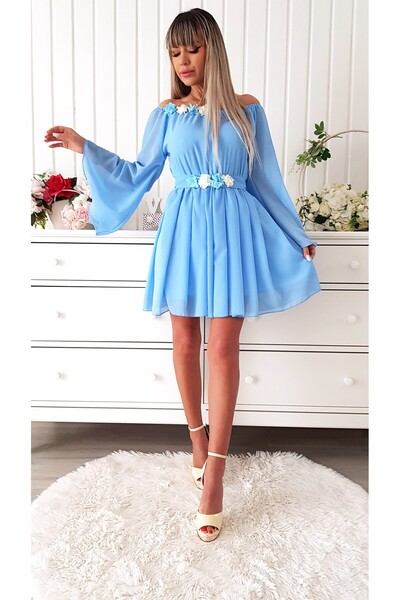 Voguesta Short Occasion Dress Ramira Blue