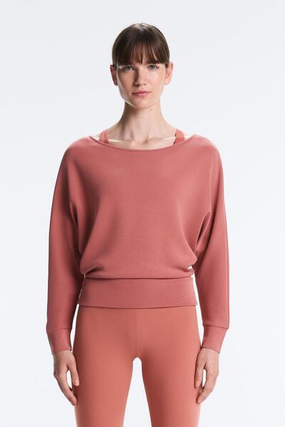 Oysho Modal kayık yaka sweatshirt