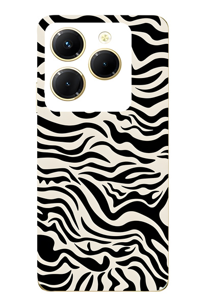 FLAMENKO حافظة هاتف إنفينيكس هوت 40i متوافقة مع زيبيرا منقوش شفافة