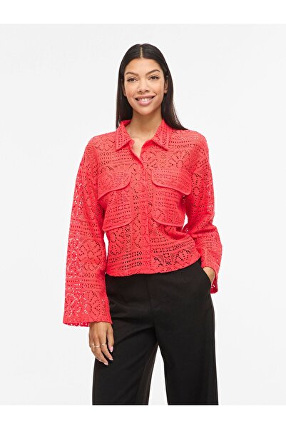 VILA Hemd VIMERINDA Gehäkeltes