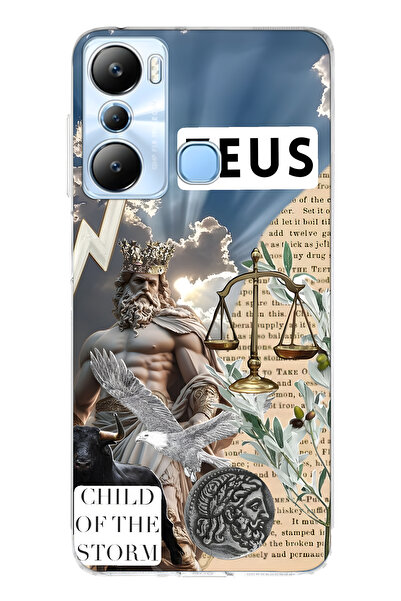 FLAMENKO حافظة هاتف إنفينيكس هوت 20i متوافقة مع زيوس منقوش شفافة