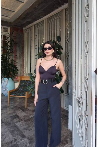 KECHİ WOMAN Tensel Fabric Belt Piece Trousers