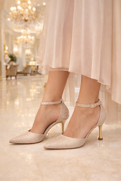 Peta Women's Evening Dresses Pointed Toe Ankle Length Belt Li Heeled Shoes No...