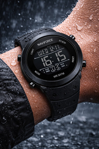 Naviforce Digital Men's Wristwatch with Light Alarm Water-Resistant