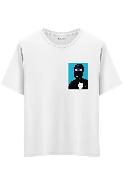 BetterThanCo Ochiul Oracolului cu imprimeu guler rotund supradimensionat tricou