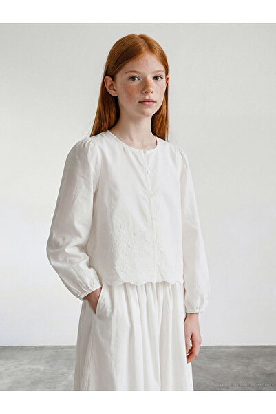 LC Waikiki Embroidered Balloon Sleeve Girls' Shirt from Uzg Store for Style E...