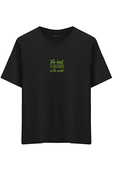 BetterThanCo Fosta iubită cu imprimeu guler rotund supradimensionat tricou