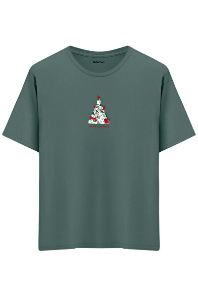 BetterThanCo Catmas Printed Crew Neck Oversized T-Shirt