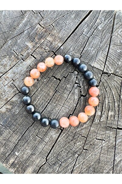 Zodyak Doğal Taş 8 mm Sun Stone - Shungite Stone Men's Women's Natural Stone ...