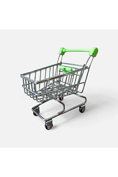 Hureggo vintage mini mtal market arabası yeşil & 11x10x8 cm