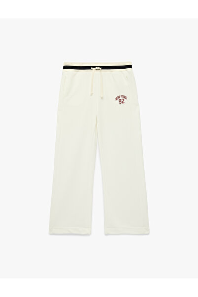 Koton Ελαστική μέση, κανονική εφαρμογή, φούτερ με λεπτομέρεια στάμπας