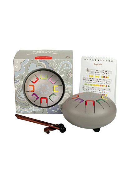 TAMBU Instrument muzical copii-Tobă metalică, TAMBÚ, Baby Grey, JuegaConmigo, 6"