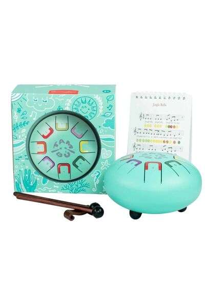 TAMBU Instrument muzical copii-Tobă metalică, TAMBÚ, Baby TEAL PEAL, JuegaCon...