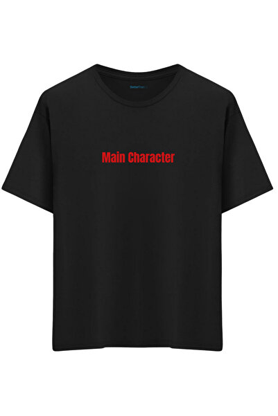 BetterThanCo Main Character Printed Crew Neck Oversized T-Shirt