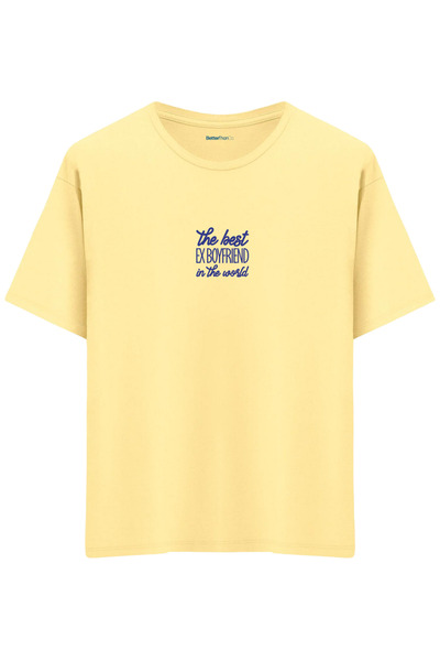 BetterThanCo Ex Boyfriend με τύπωμα T-shirt με λαιμόκοψη ποδηλάτου oversized