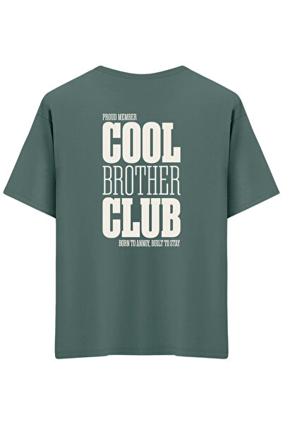 BetterThanCo Cool Brother Club Printed Crew Neck Oversized T-Shirt