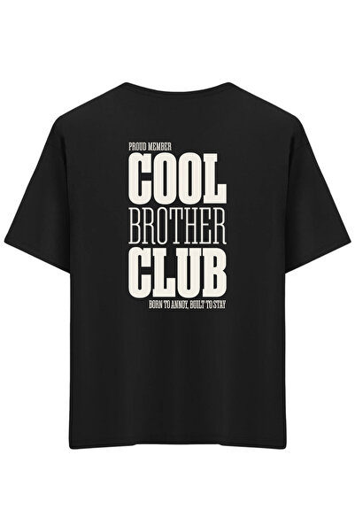 BetterThanCo Cool Brother Club Printed Crew Neck Oversized T-Shirt