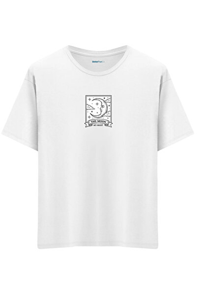 BetterThanCo Noaptea mea cu imprimeu guler rotund supradimensionat tricou
