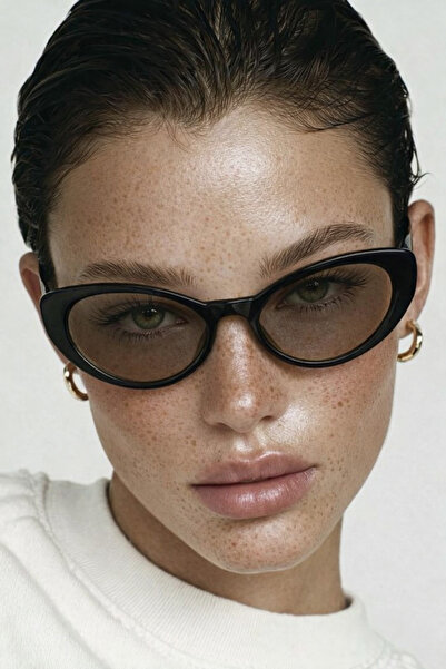 PİYESBOUTİQUE Unisex Women's and Men's Uv400 Protected Cat Eye Sunglasses wit...