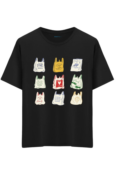 BetterThanCo Bags Printed Crew Neck Oversized T-Shirt
