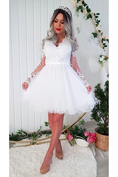 Voguesta Short Wedding Dress Zaira White