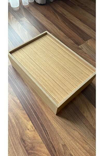 Ahşap Sürgülü Kapaklı Kutu Organizer 24x34x9,5 cm