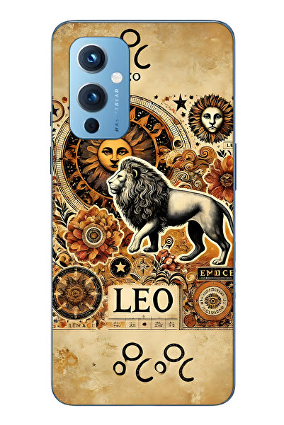 FLAMENKO حافظة هاتف شفافة متوافقة مع One Plus 9 Aslan Burcu منقوش