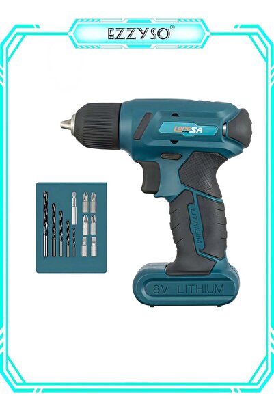 EzzySo 8V Cordless Electric Screwdriver Set Mini Drill Portable Electric Rech...