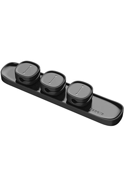 Baseus Acwdj-01 cable organizer peas, 3m adhesive, magnetic three-hole, black