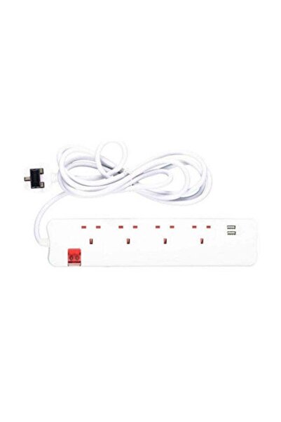 Legrand 4-Socket With Dual USB Port Power Extension Cord White 3meter