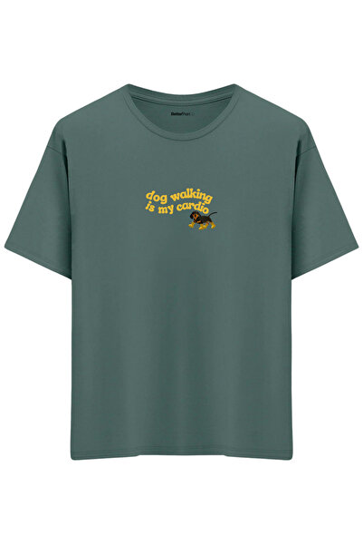 BetterThanCo Plimbare câini cu imprimeu guler rotund supradimensionat tricou